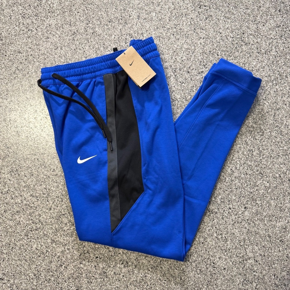 Nike Therma Fit Showtime Basketball Pants Mens L FD1133-496 Blue Warm Up Joggers